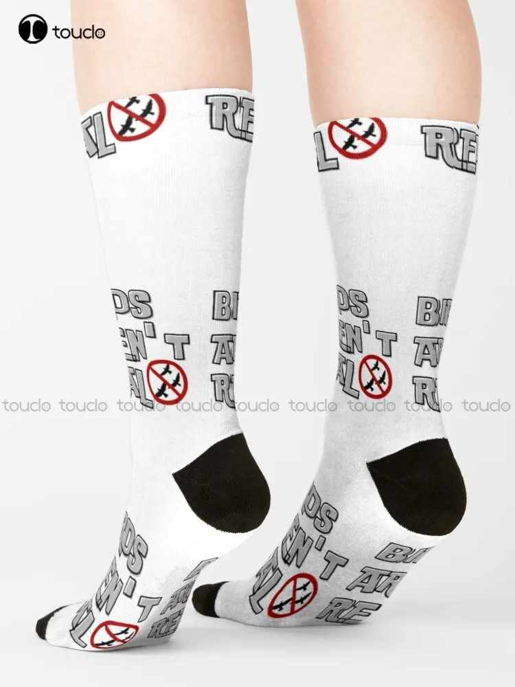 

Birds Arent Real, Birdsarentreal Birds Are Not Real Socks Cartoon Socks Unisex Adult Teen Youth Socks 360° Digital Print Gift