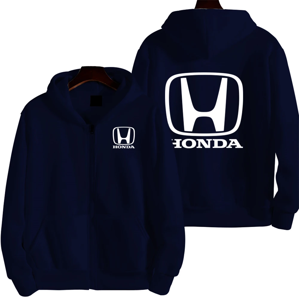 Honda logotipo equipe de corrida dos homens zip up hoodie primavera outono moda masculina moletom 2025 novo esporte feminino jaqueta casacos