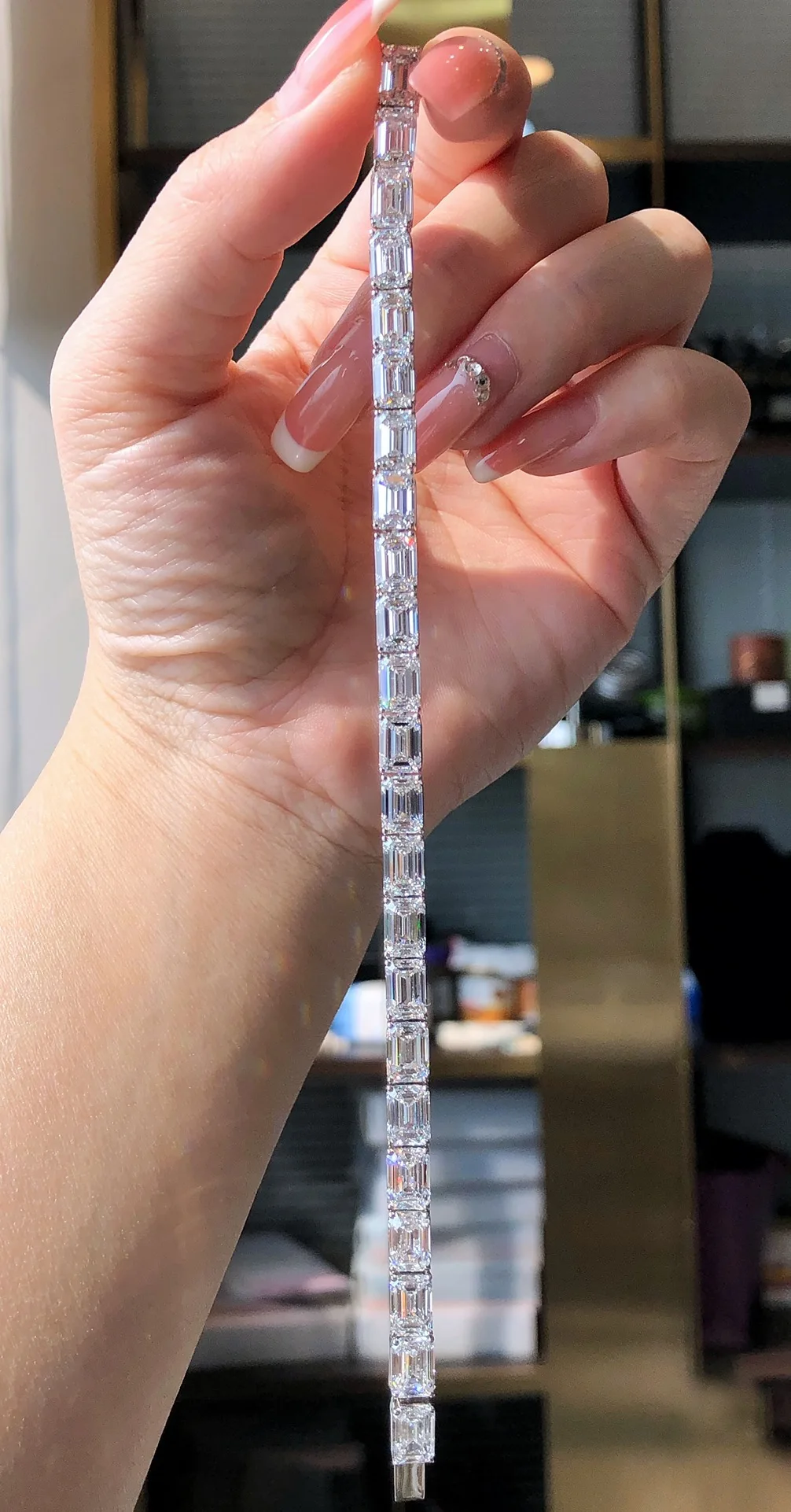 Ruif Customize Luxury Platinum 950 about 1ct  Lab Grown Diamond  Bracelet for Men Fine Charms Jewelry image 5