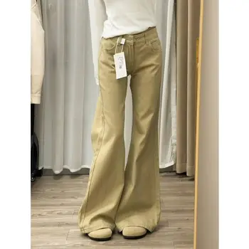Ladies Flare Trousers Leisure Slimming Vintage Inspired Autumn High Waist Bell Women's Pants Flared Jeans Y2K 6 Ladies Flare Trousers Leisure Slimming Vintage Inspired Autumn High Waist Bell Women's Pants Flared Jeans Y2K 6