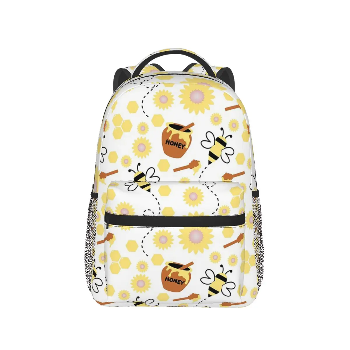 

Bees Collect Honey Pattern Backpack Hot Sale Daypack Large Capacity Children BookBag School Bag Shoulder Bags for Men Women