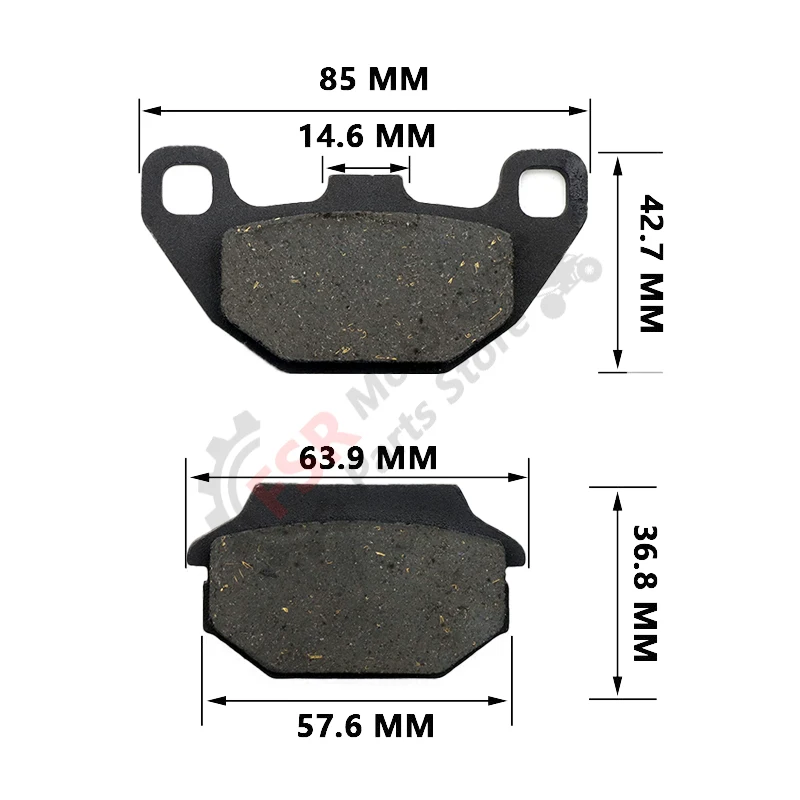 1 set of motorcycle brake pads suitable for ARCTIC CAT compatible KYMCO KAWASAKI SYM LAVERDA Quad parts