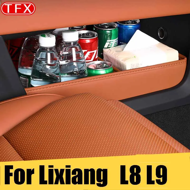 

For Lixiang L8 L9 Car Under The Center Control Storage Box Locker Box Car Specialties Essential Artifacts Interior Accessories