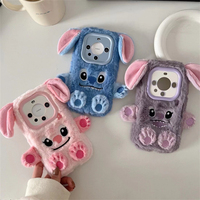 Soft Stitch Plush Phone Case For Huawei Honor Magic 6 5 4 Lite 3 Pro V40 V30 V20 V10 Cute 3D Cartoon Furry Warm Cases Fur Cover