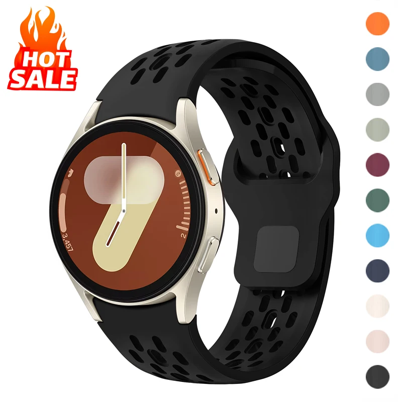 

Silicone Strap for Samsung Galaxy Watch 7 6 5 4 FE 44mm 40mm/5 pro 45mm Bracelet correa Galaxy Watch6 Classic 43mm 47mm band