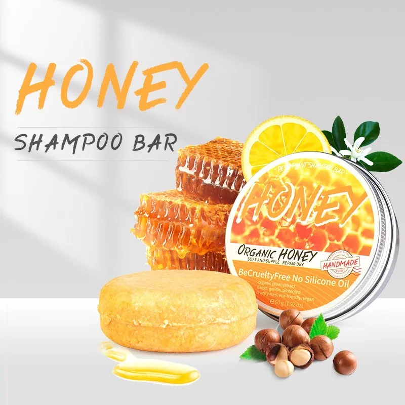 Natural honey shampoo plant essence extract refreshing shampoo  soft hair dandruff and oil removal