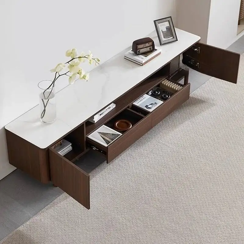 Woonkamer Tv-kamer Moderne houten standaards Designer Display Luxe salon Tv-tafel Esthetisch minimalistisch Muebles Para Tv-huismeubilair