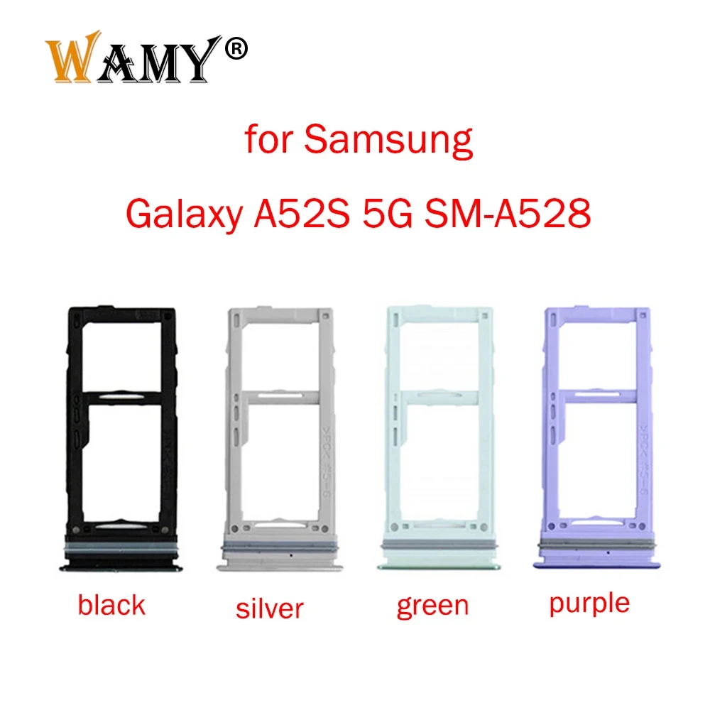 WAMY New SIM Card Tray + SIM Card Tray / Micro SD Card Tray for Samsung Galaxy A52S 5G SM-A528