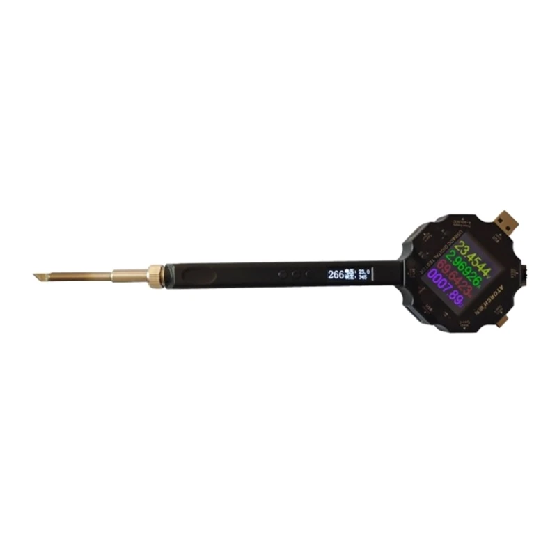 Mini Electric Soldering Iron Kit T12 Output Power 65W, Adjustable Temperature 200℃-450℃, Programmable, OLED Display