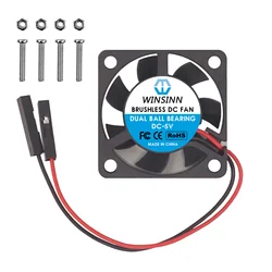 WINSINN 3007 30mm Pi Fan DC 5V 12V 24V Hydraulic / Dual Ball Bearing for Raspberry Pi 30x7mm 2PIN with Screws