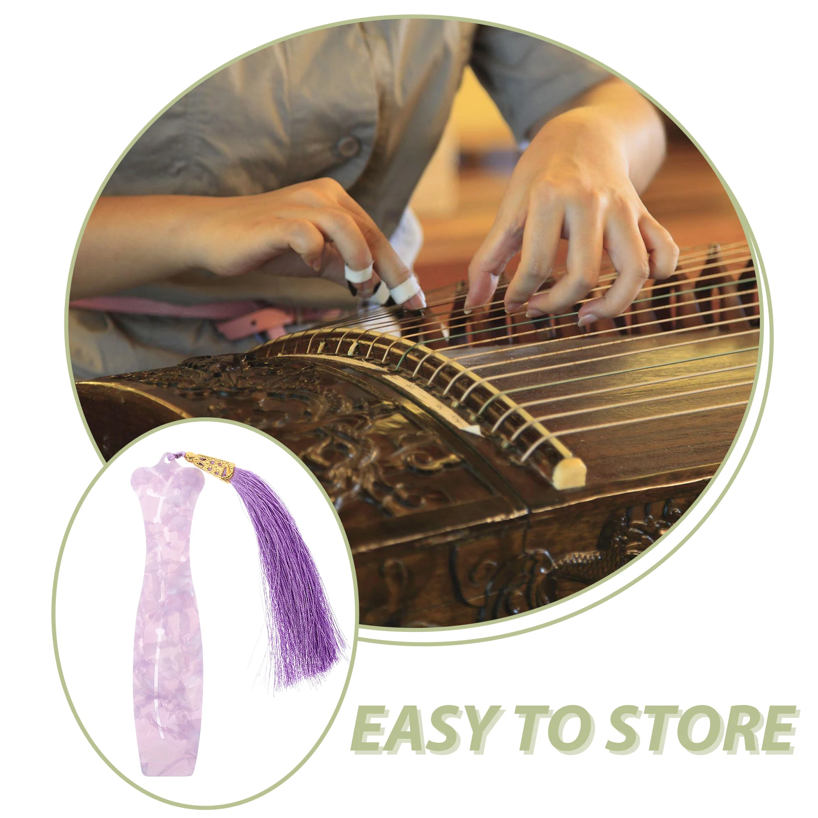 

Nail Storage Card Instrument Holder Rack Guzheng Boards Abs Finger Plates Organizers