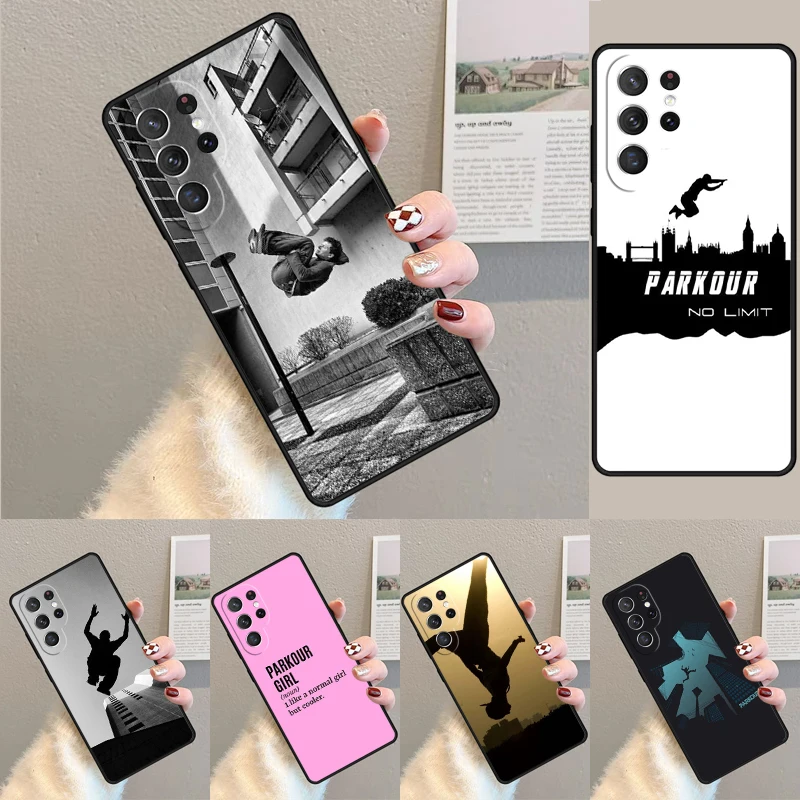 Cover For Samsung Galaxy S24 Ultra S21 S22 S8 S9 S10E Note 10 20 Plus FE S23 Extreme Sports Parkour Phone case Coque