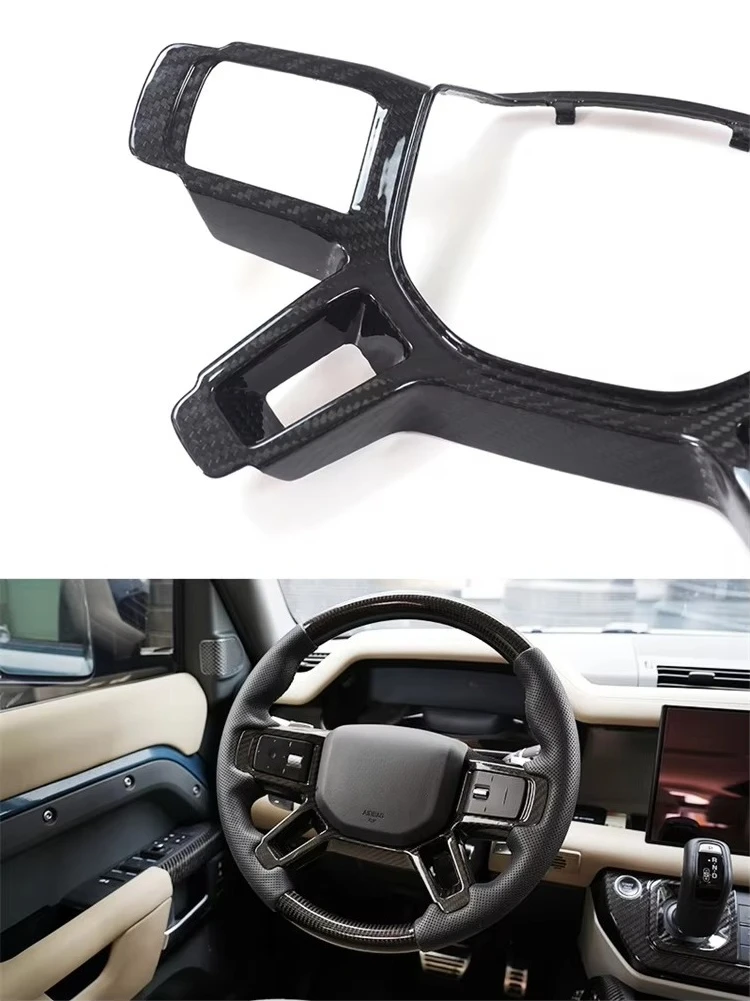 Veidt for 20-22  New Defender Modified Carbon Fiber Steering Wheel Button Frame 110 90 Interior Accessories Decoration