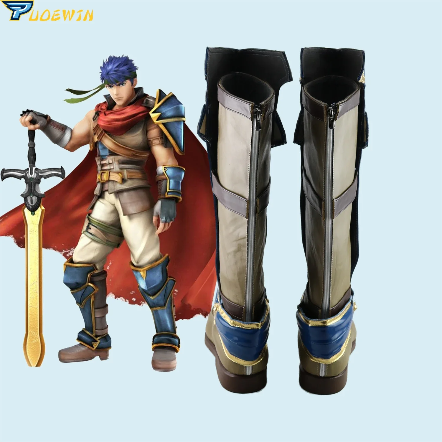 Anime Fire Emblem Ike Cosplay Botas Zapatos