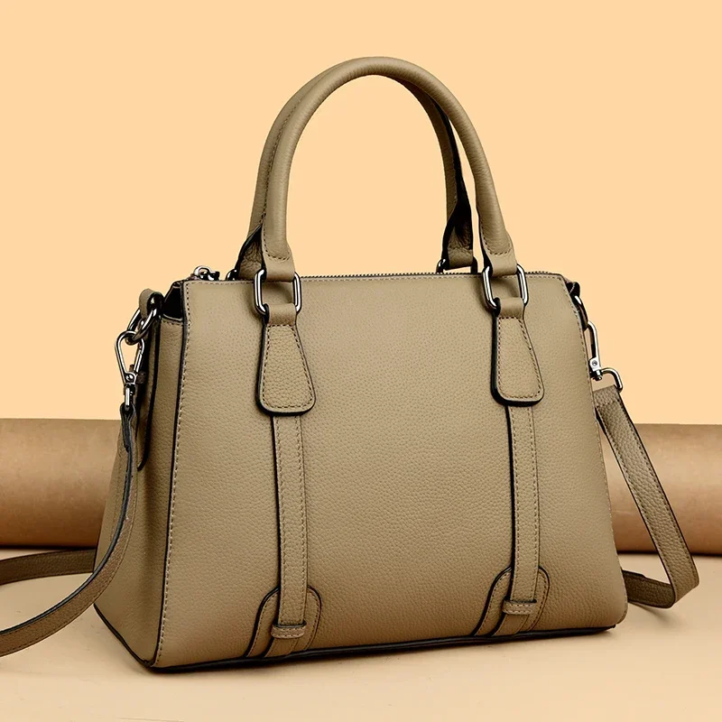 

100% Genuine Leather Women Tote Bag Luxury Large Capacity Cowhide Ladies Crossbody Shoulder Bags 2024 Female Handbags Sac A Main