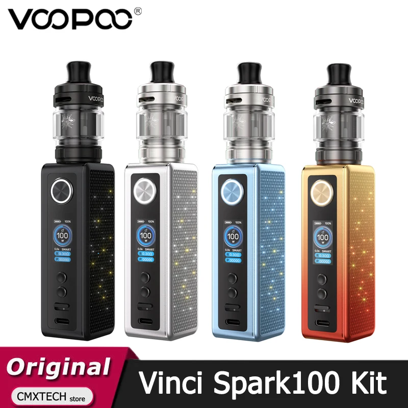 Original VOOPOO Vinci Spark 100 Kit 100W Box MOD Vape 4.5ml Uforce-X Nano Tank Fit PnP X Coil Electronic Cigarette Vaporizer