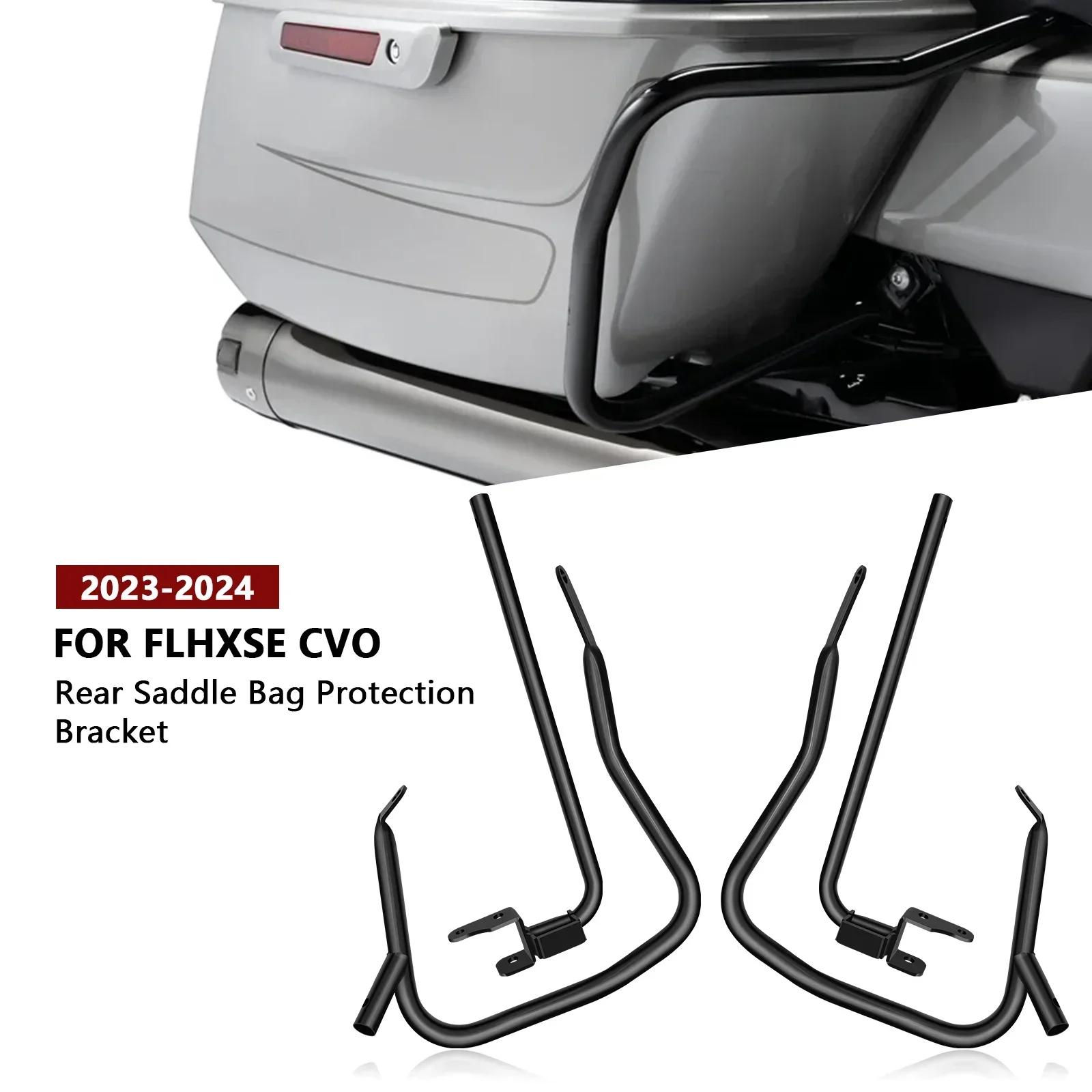 Motorcycle Rear Saddlebags Guard Bracket Support Bar For Touring CVO Street Glide 2023 2024 FLHXSE FOR CVO Road Glide FLTRXSE M