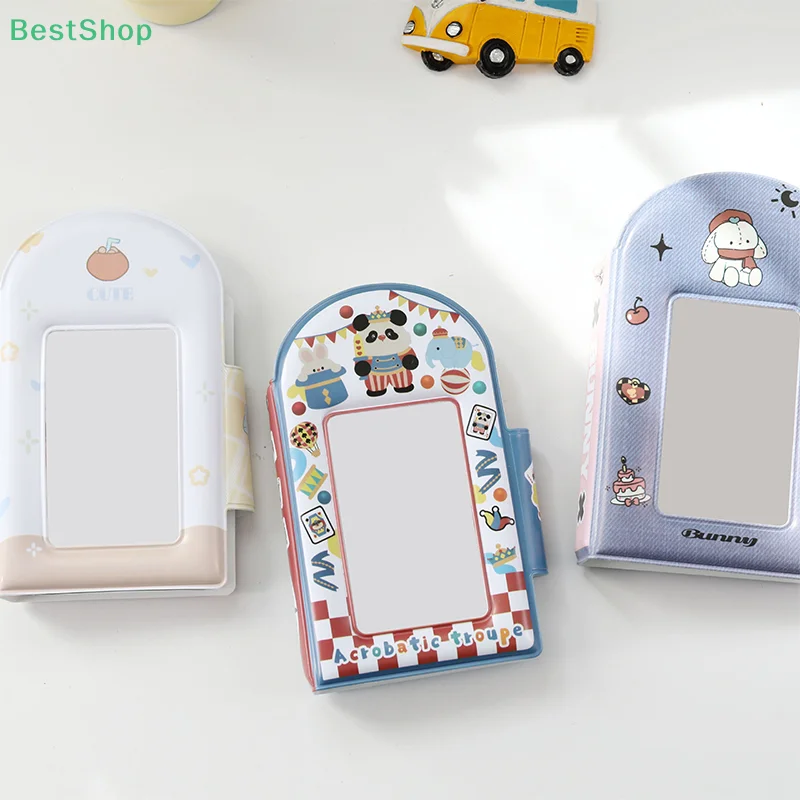 かわいいフォトアルバム 3 インチフォトカードホルダーアイドルカードバインダーコレクションブック 32 ポケットブックアルバムフォトカード収納ケース