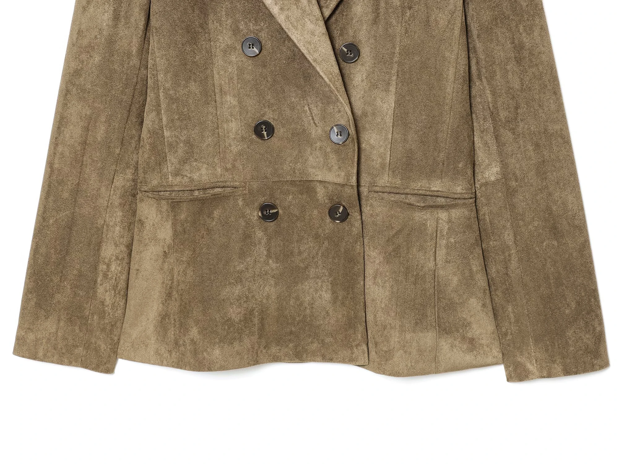 ملابس نسائية على الطراز الأوروبي والأمريكي، سترة بدلة تنحيف مزدوجة الصدر متعددة الاستخدامات بأكمام طويلة #5