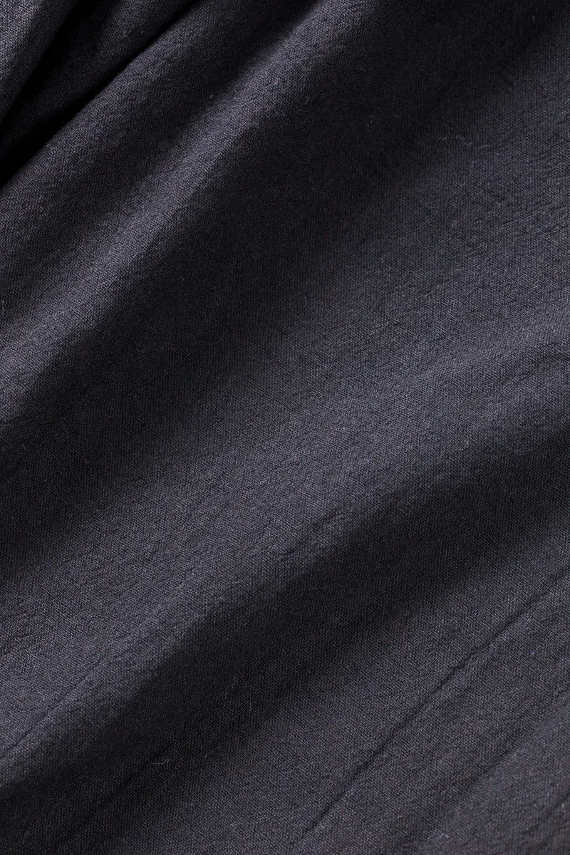 2026 Sommer Herren Einfarbiges Baumwoll-Leinen Zweiteiler-Set Henley Kurzarm-Hemd Lose Gerade Hose Atmungsaktiv Alltag Urlaub Freizeit – Detail 18