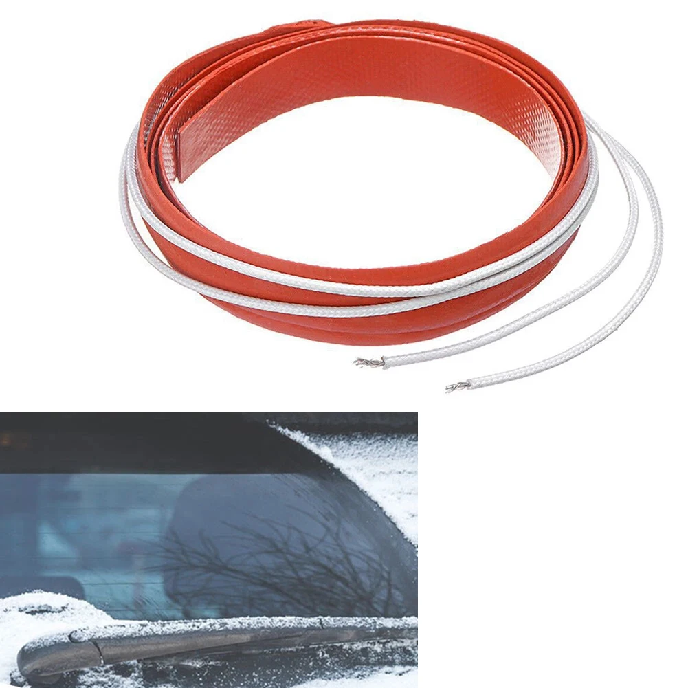 Silicone Covered 12V 45W Heating Wire Cable for Windshield Frost Dissolution and Wiper Arm Mobility Maintenance 15x1200mm