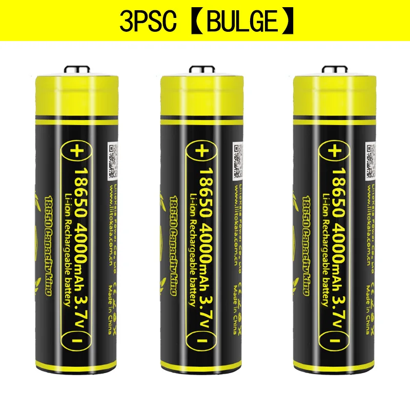 1-40pcs LiitoKala King4000-JT 3.7V 18650 4000mAh 12A Discharging Rechargeable Batteries For Flashlight batteries