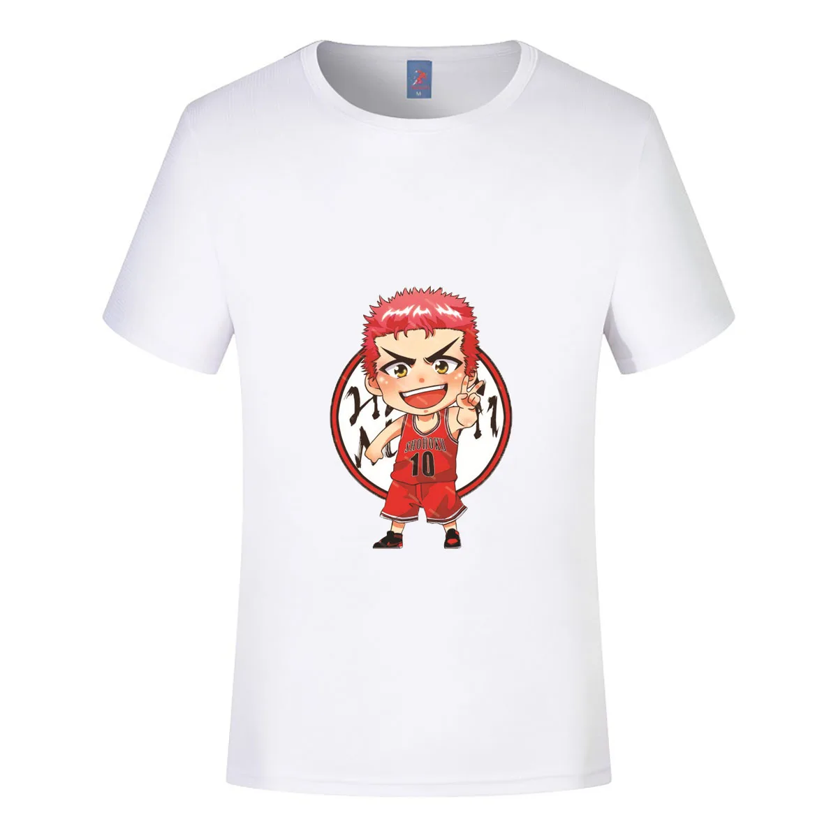 Anime Slam Dunk T-shirt Cartoon Characters Sakuragi Rukawa Men Women Summer Fashion Cotton Clothing Casual Streetwear Tops