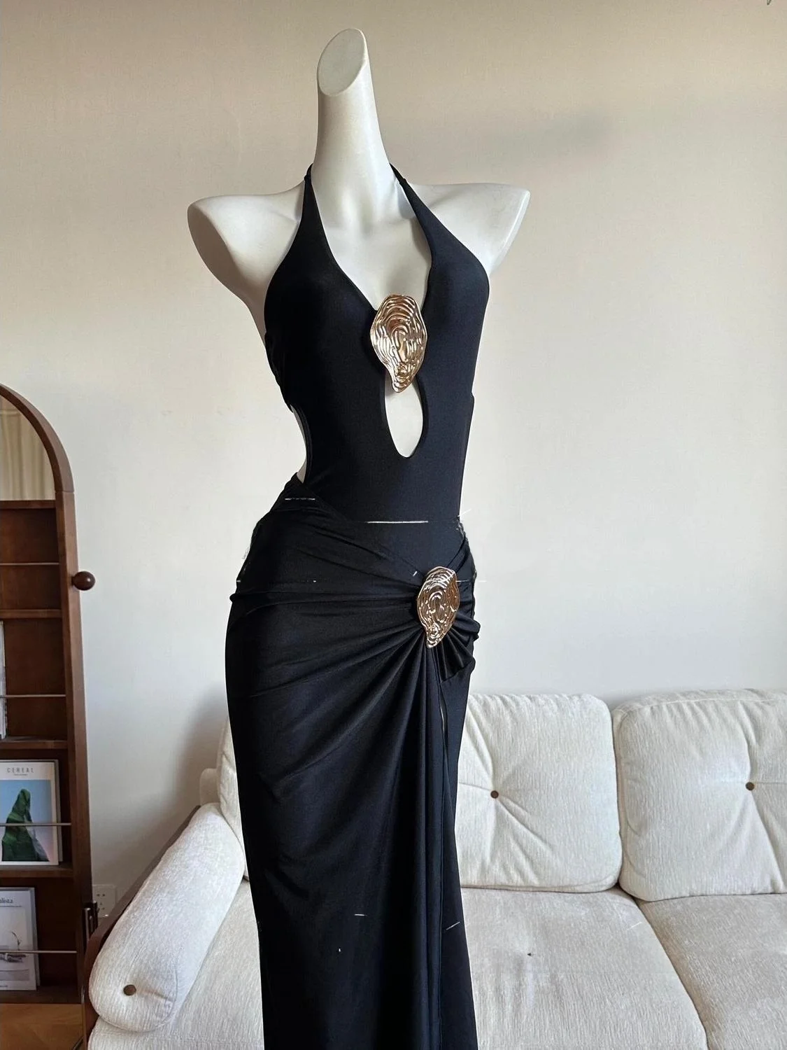 

Ele Bla-Piece Swimsuit Bikini Set Deep V Ne Slimming Cover up Sexy Swimwear Casual Sle Nylon Fabric Removable Pad