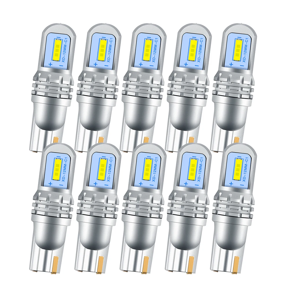 

New Ruiandsion T10 W5W Signal Light LED AC/DC 9-30V For Indicator Lights Dome Reading Trunk Lamp Fit SUV Truck For Ford 10PCS