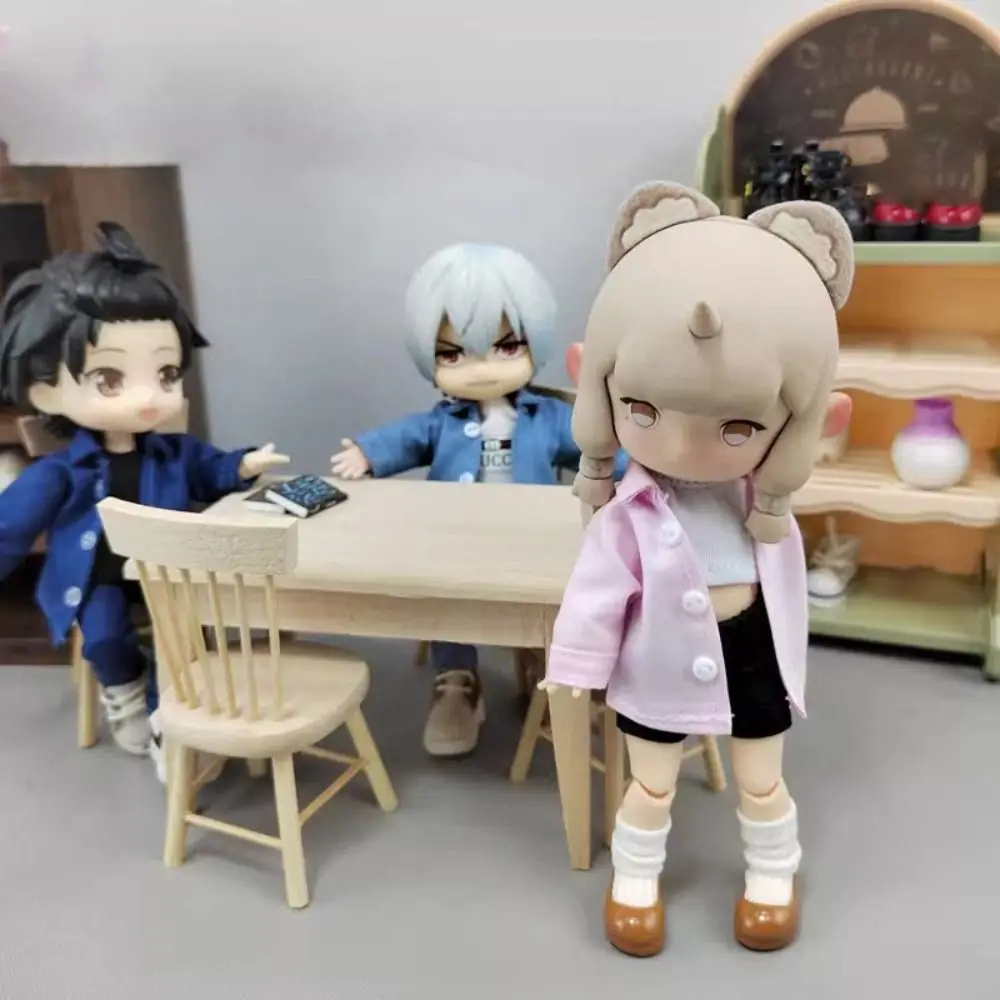 

Модная рубашка с длинным рукавом, повседневная одежда, подарок, футболка, джинсы, топы, 10 стилей для кукол 1/11 ob11 и 1/12 BJD