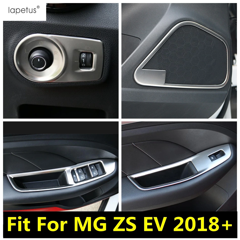 

Car Door Speaker / Head Light Lamp / Window Lift Button Panel Cover Trim For MG ZS EV 2018 - 2023 Stainless Steel Accessories