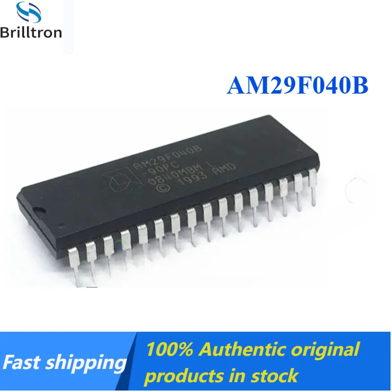 5-20PCS  AM29F040B-90PC DIP-32 pin direct insertion AM29F040B memory chip IC Brand new, original, in stock