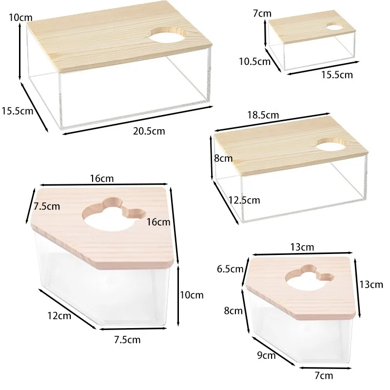 Hamster Bathroom House Sand Bath Box Made of Acrylic and Fully Transparent Toilet Dual-use Bathtub Sand Urine Basin Hamster Bath