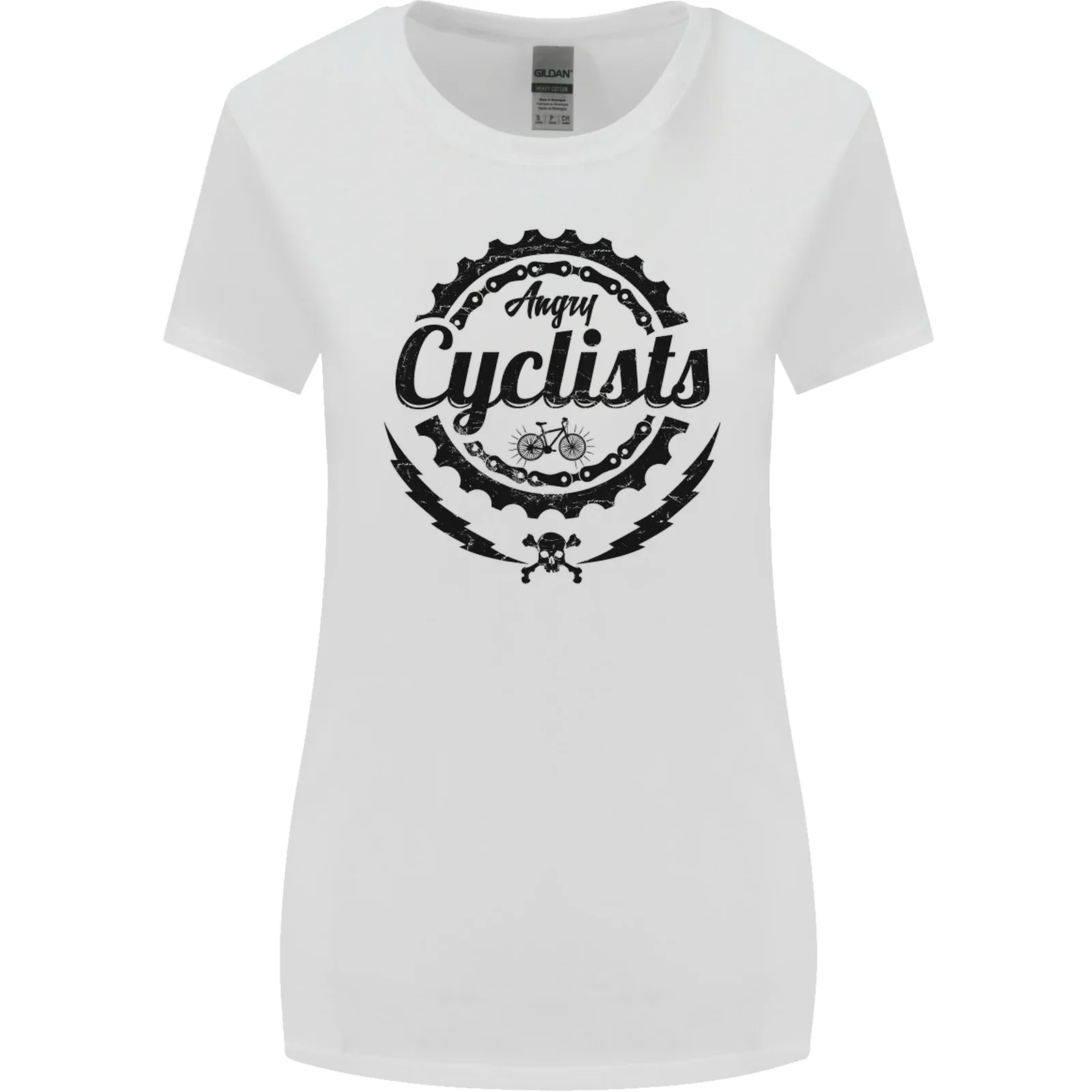 Angry Cyclist Funny Bicycle Bike Womens Wider Cut T-Shirt