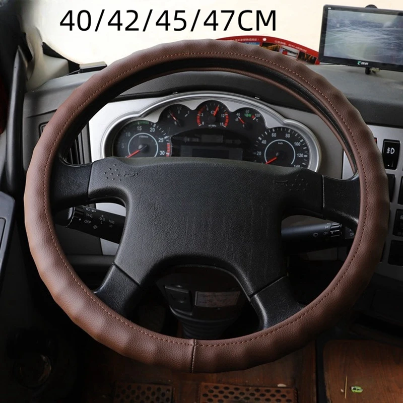 For Truck Steering Wheel Cover Artificial Leather Braid Cover Diameter 40/42/45/47CM Car Interior Accessories