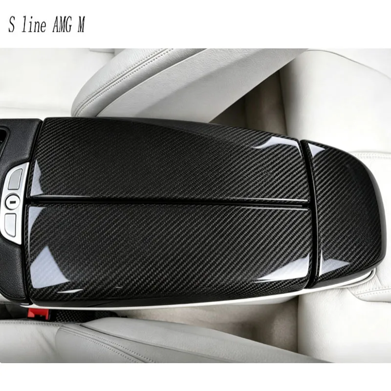 For BMW 6 Series F12 F13 2011-2017 coupe RHD Carbon fiber Car Center Console Armrest Storage Box Gear Shift Cup Holder Sticker