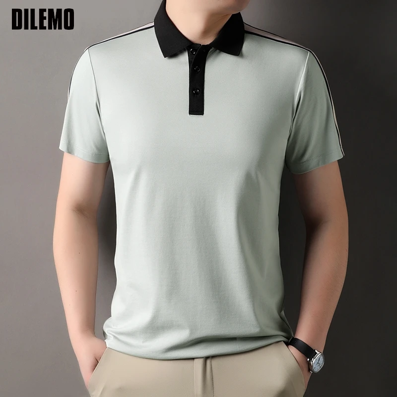 

Top Grade 2025 Brand Luxury Designer Summer New Polo Shirt Mens Korean Casual Sleeve Tops Trendy Fashions Men Clothing