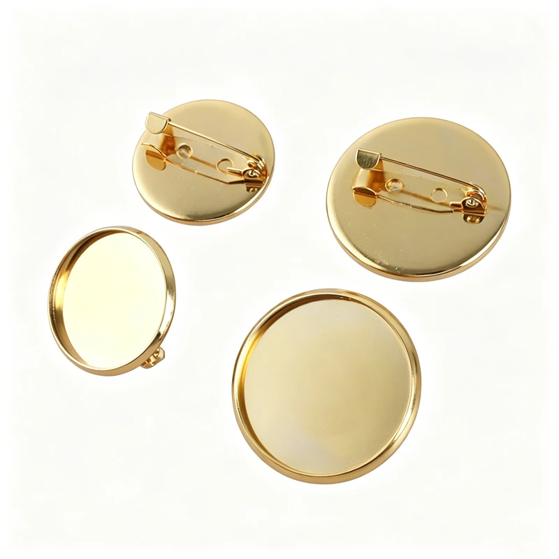 BoYuTe (50 Pieces/Lot) Fit 20mm 25mm Cabochon Blank Brooch Base Handmade Materials Diy Jewelry Accessories and Components