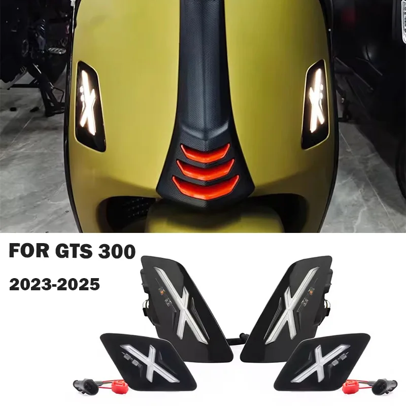 

For Vespa GTS 300 GTS300 gts300 Motorcycle New Black LED Turn Signal Lamp Light Front Rear Indicator Flasher Blinker Lights