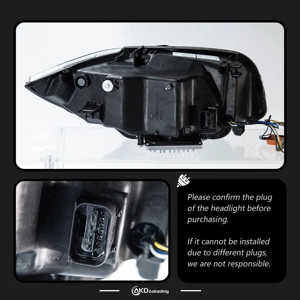 أضواء السيارة لسيارات BMW 1 Series E87 LED المصباح 2004-2011 120i 118i رئيس مصباح Drl العارض عدسة السيارات #4