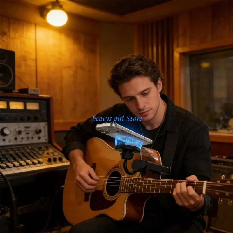 C7AB Complete turn Phone Holder For Guitar Suitable For Electric And dense Musical Equipment For Convenient Practice
