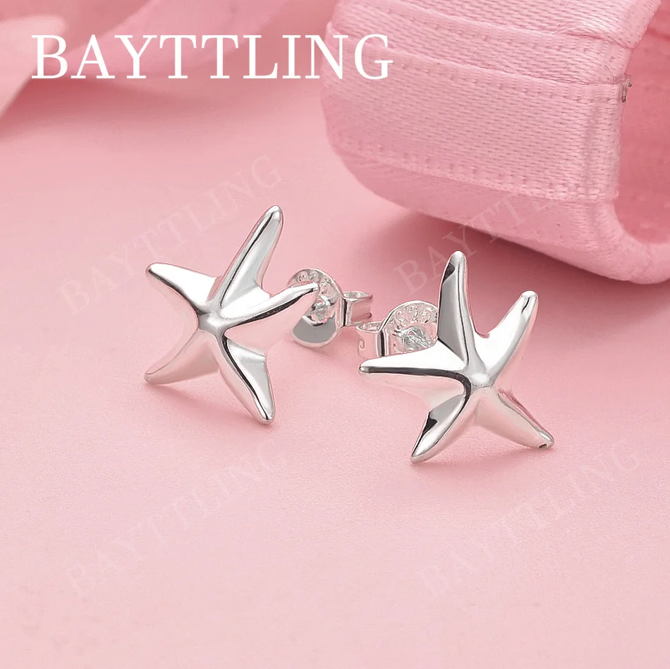 

Изысканные серьги с морской звездой из стерлингового серебра 925 пробы, стильные женские украшения, свадебный подарок, элегантный аксессуар