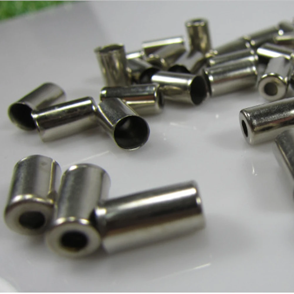 

100pcs Metal Bike Brake End Caps Replacement Ferrules Tips For Bicycle Cable Wire Gear Silver Durable Replacement Worn