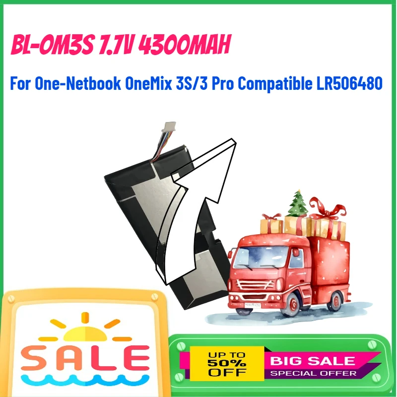 

BL-OM3S 7.7V 4300mAh Laptop Lithium-ion Battery for One-Netbook OneMix 3S/3 Pro Compatible LR506480 Batteries