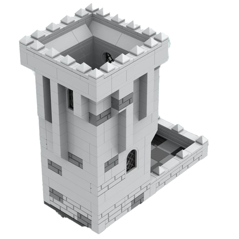 MOC 296PCS  Dice Tower Building Block Model DIY Assemble Medieval Bricks Birthday Christmas Holiday Gifts Starter Sets