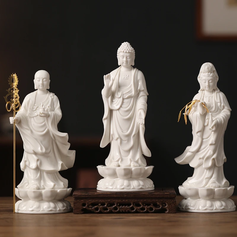 Sakyamuni Buddha Statue for Household, Ceramic Decoration, Goddess of Mercy Buddha, Tizang King Bodhisattva, Standing Like A Lot