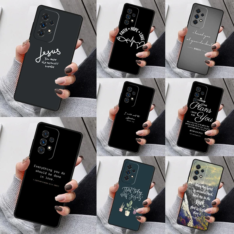 

Чехол для телефона с библейским стихом для Samsung Galaxy S25 S23 S30 S8 S21 S20 FE S24 S22 Note 10 20 Plus lite Ultra