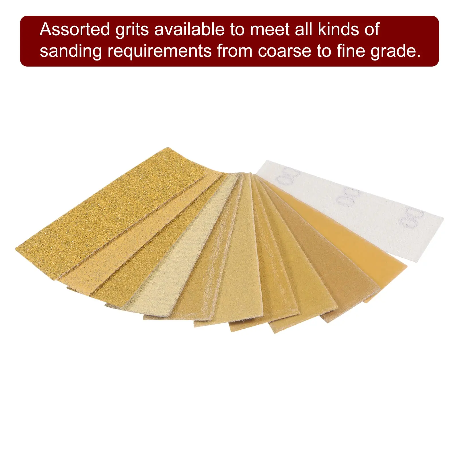 3.5X1 Inch Mini Sandpapers Kit 120 Pcs Micro Sand Paper Assorted 80/120/180/240/320 Grit for Polishing and Sandning Tight Spaces