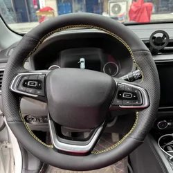 Car Steering Wheel Cover DIY Microfiber Leather Hand Sewing For Chery Tiggo 5 2 3 7 8 PRO 5X 3X QQ Auto Interior Accessories