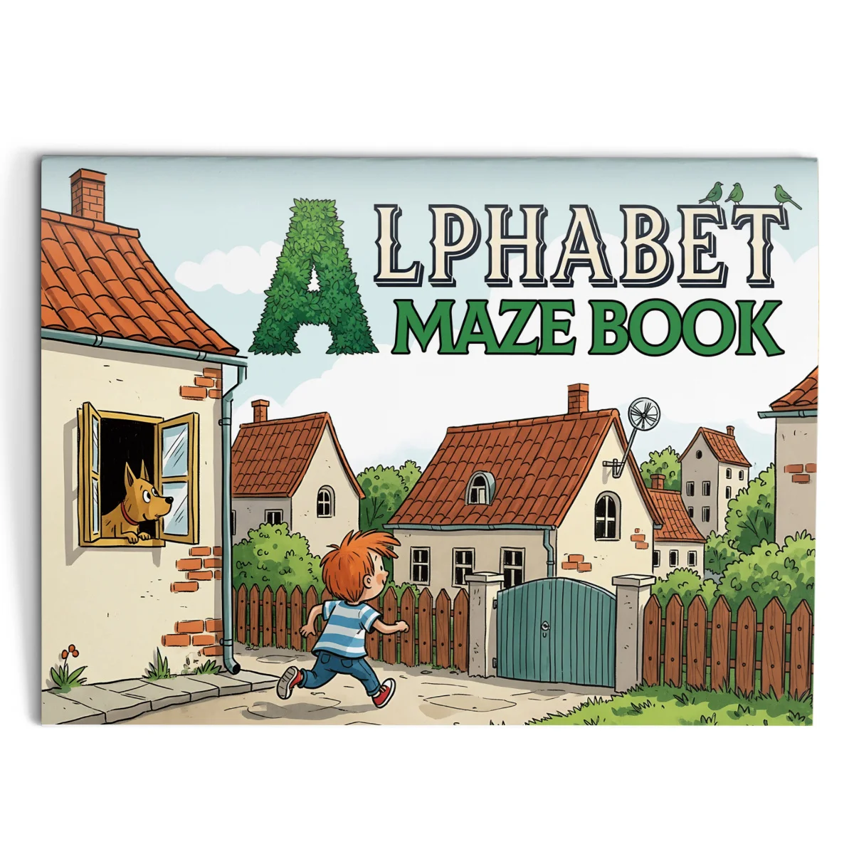 Alphabet Maze Book for Kids Fun Educational Activity Workbook with ABC Letter Mazes and Cute Illustrations Build Logical